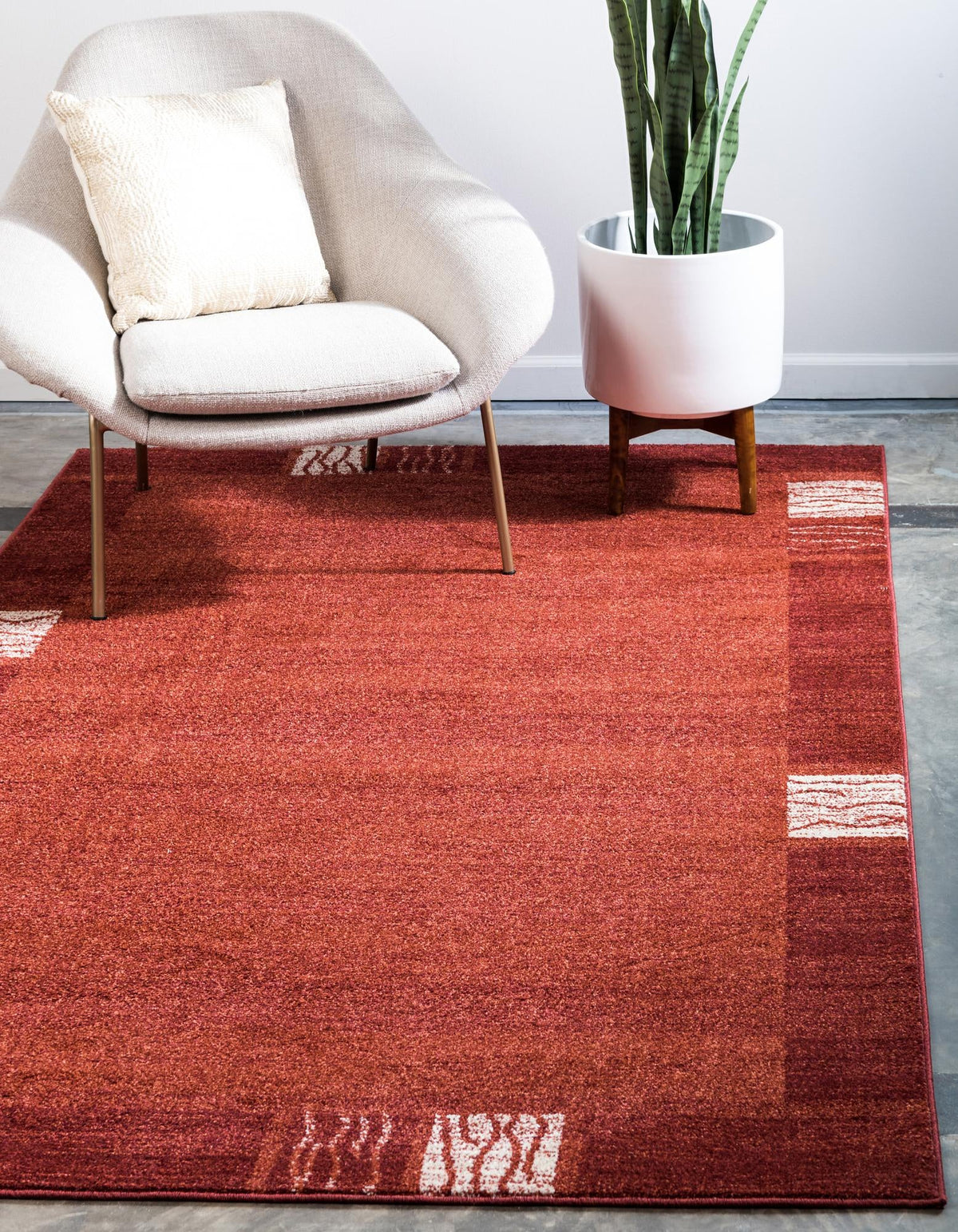 Studio Haven Collection Area Rug - Atelier Rectangle Terracotta  lifestyle 8