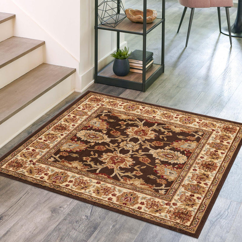 Jaipur Elegance Collection Area Rug -  Jal Square Brown  lifestyle 52