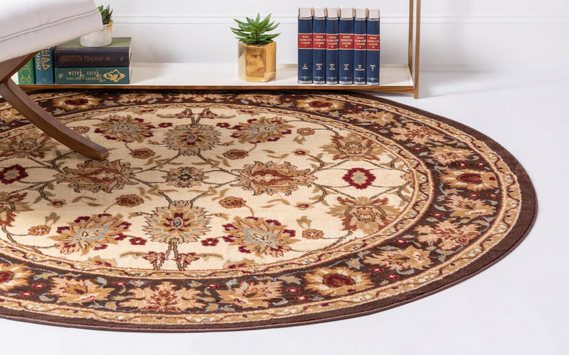 Jaipur Elegance Collection Area Rug -  Jal Round Cream  lifestyle 43