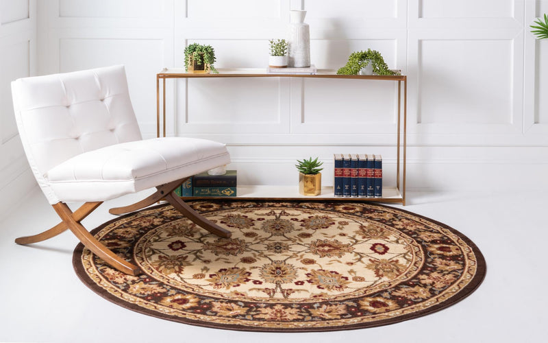 Jaipur Elegance Collection Area Rug -  Jal Round Cream  lifestyle 46