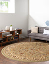 Jaipur Elegance Collection Area Rug -  Sawai Round Light Green  lifestyle 56