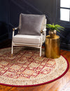 Jaipur Elegance Collection Area Rug -  Sawai Round Red  lifestyle 52