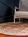 Jaipur Elegance Collection Area Rug -  Sawai Round Red  lifestyle 57
