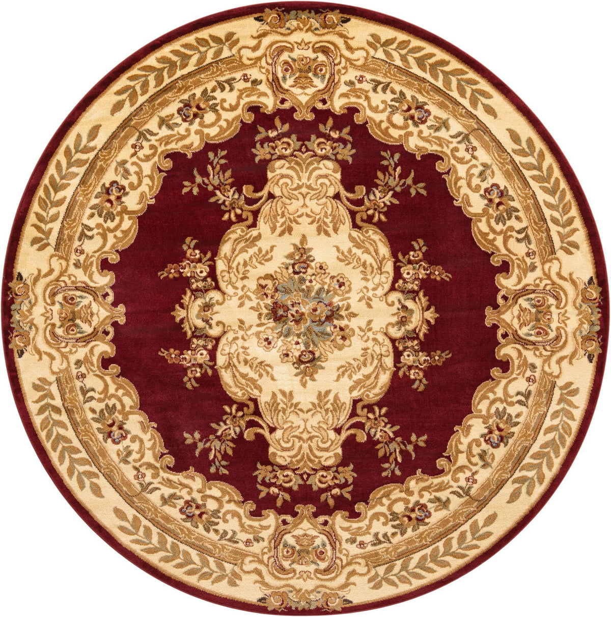 Versailles Elegance Collection Area Rug -  Vincennes Round Red  lifestyle 34
