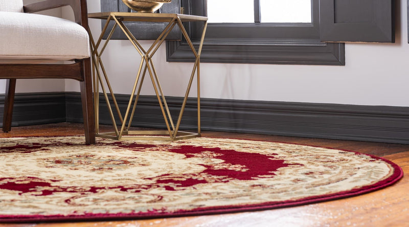 Versailles Elegance Collection Area Rug -  Vincennes Round Red  lifestyle 52