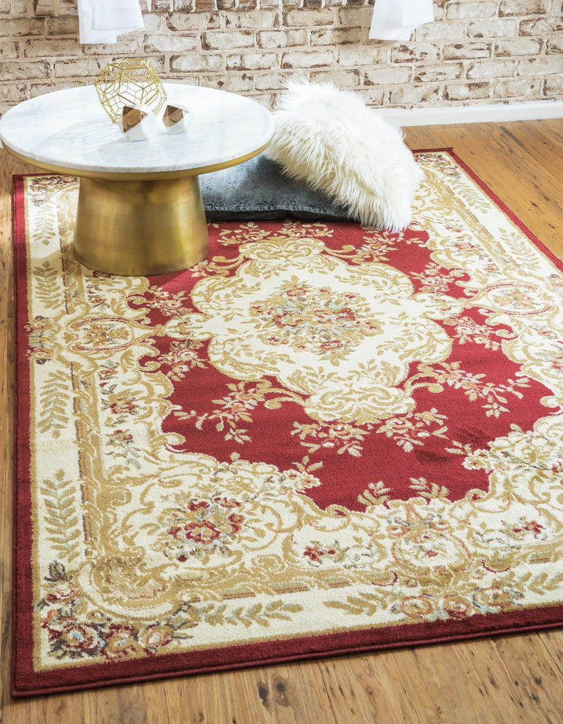 Versailles Elegance Collection Area Rug -  Vincennes Rectangle Red  lifestyle 5