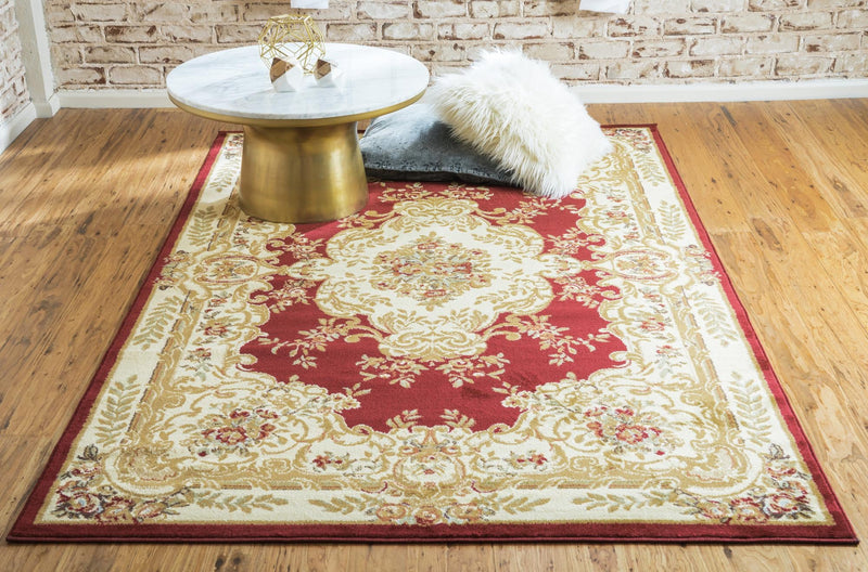 Versailles Elegance Collection Area Rug -  Vincennes Rectangle Red  lifestyle 7