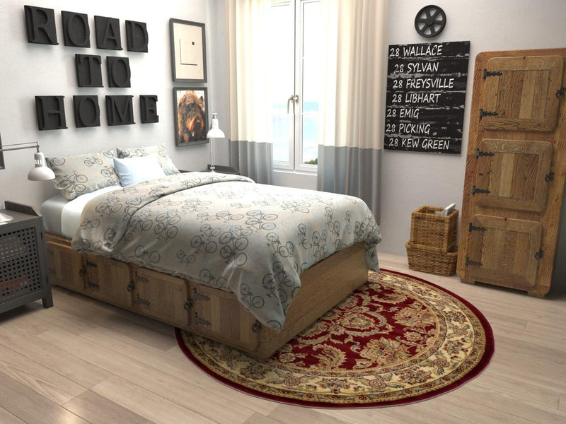 Jaipur Elegance Collection Area Rug -  Jantar Round Red  lifestyle 25