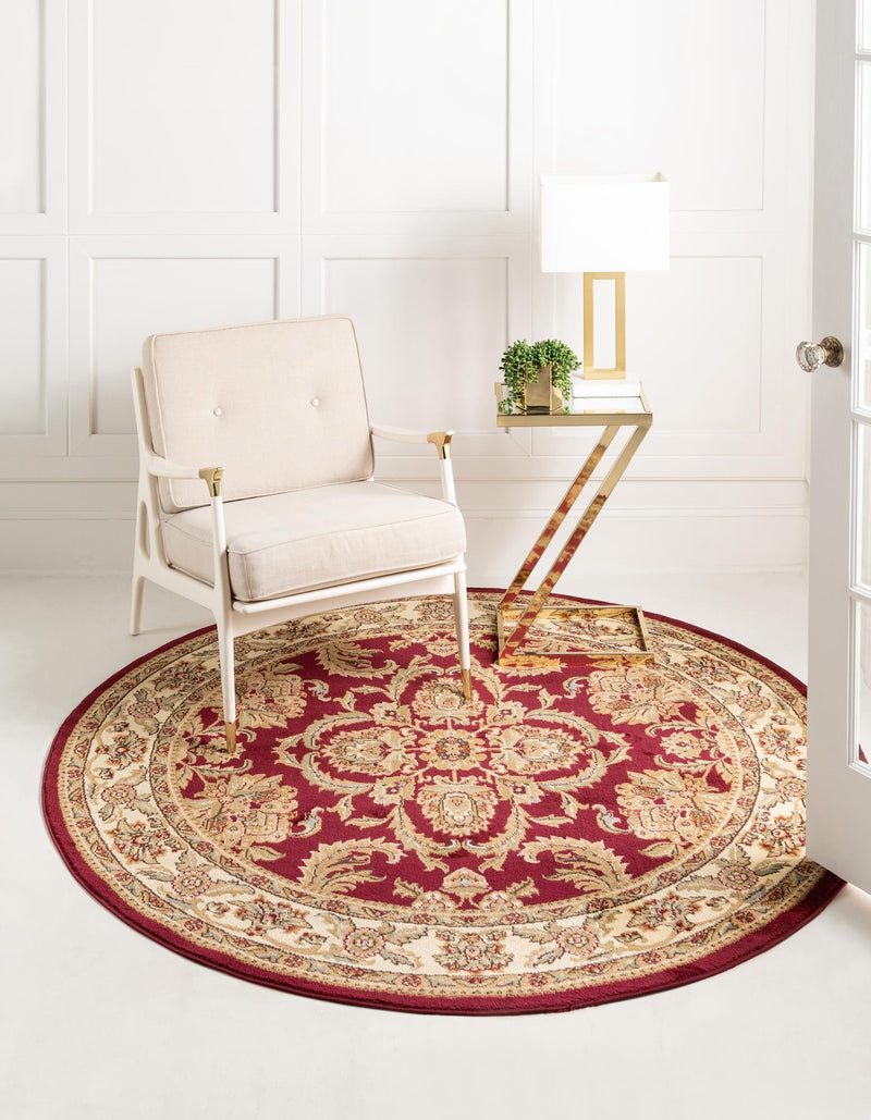 Jaipur Elegance Collection Area Rug -  Jantar Round Red  lifestyle 21
