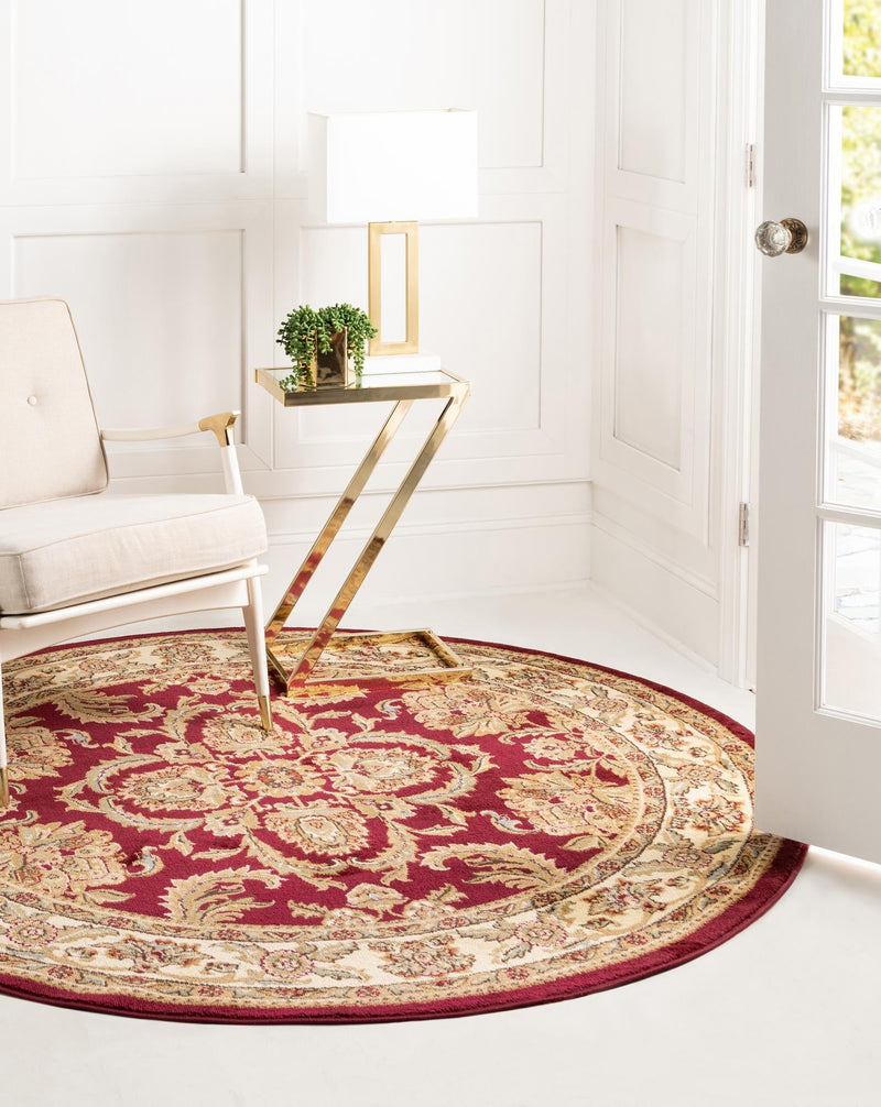 Jaipur Elegance Collection Area Rug -  Jantar Round Red  lifestyle 26