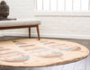 Zagros Oasis Collection Area Rug -  Malayer Round Tan  lifestyle 19