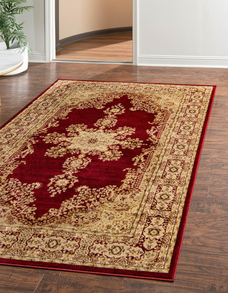 Versailles Elegance Collection Area Rug - Trianon Rectangle Red  lifestyle 3