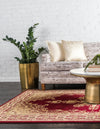 Versailles Elegance Collection Area Rug - Trianon Rectangle Red  lifestyle 10