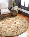 Versailles Elegance Collection Area Rug - Trianon Round Cream  lifestyle 35
