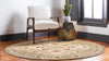 Versailles Elegance Collection Area Rug - Trianon Round Cream  lifestyle 39