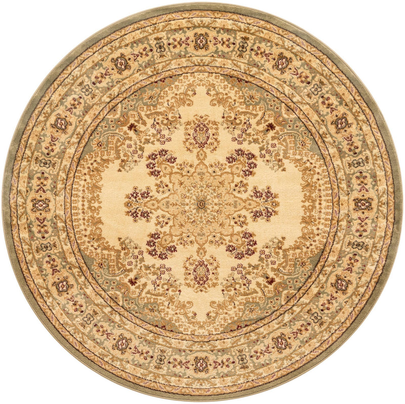 Versailles Elegance Collection Area Rug - Trianon Round Cream  lifestyle 31