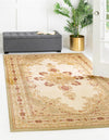 Versailles Elegance Collection Area Rug - Trianon Rectangle Cream  lifestyle 4