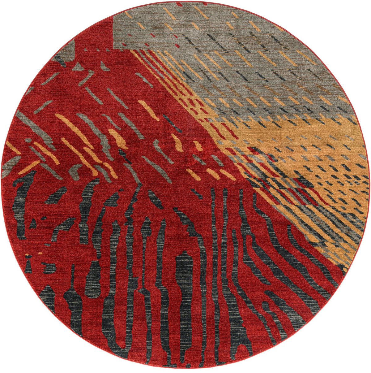 Zagros Oasis Collection Area Rug -  Ravansar Round Red  lifestyle 11