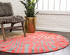 Zagros Oasis Collection Area Rug -  Ravansar Round Red  lifestyle 17