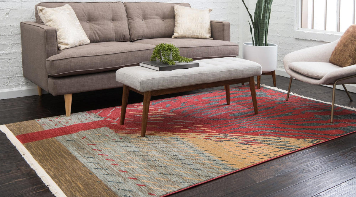 Zagros Oasis Collection Area Rug -  Ravansar Rectangular Red  lifestyle 15