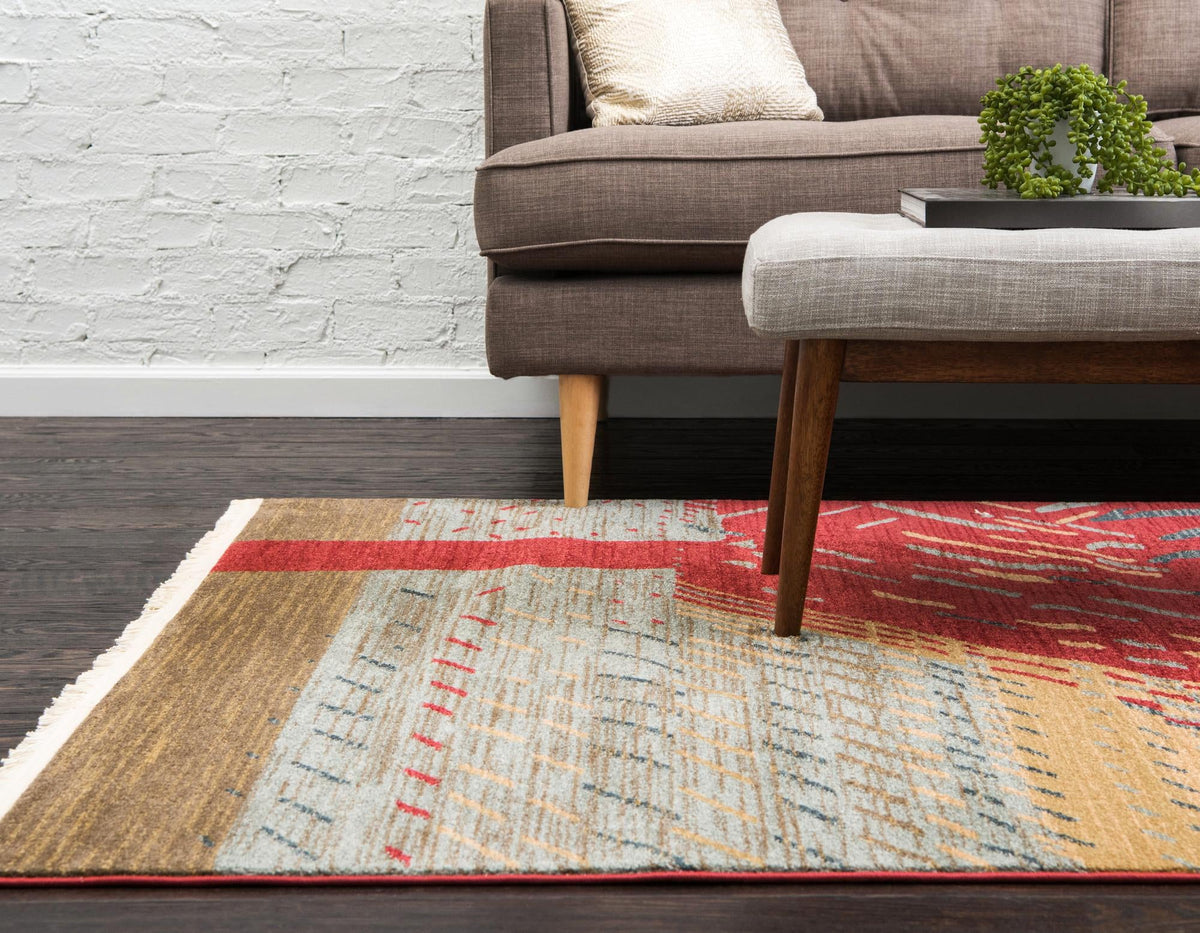 Zagros Oasis Collection Area Rug -  Ravansar Rectangular Red  lifestyle 16