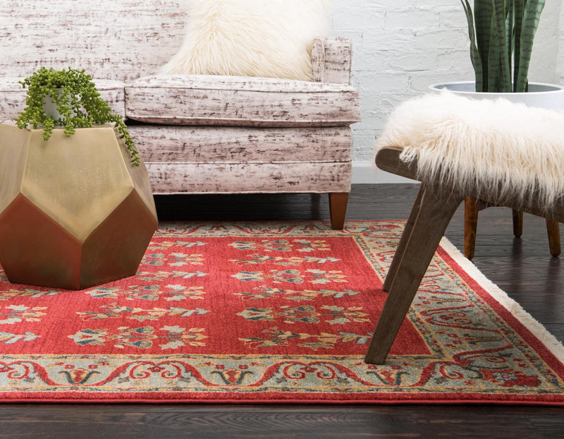 Zagros Oasis Collection Area Rug -  Javanrud Rectangle Red  lifestyle 4