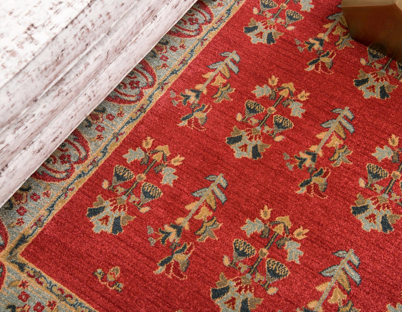 Zagros Oasis Collection Area Rug -  Javanrud Rectangle Red  lifestyle 5