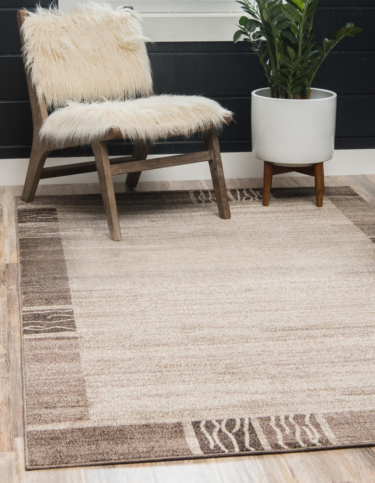 Studio Haven Collection Area Rug - Atelier Rectangle Dark Beige  lifestyle 5