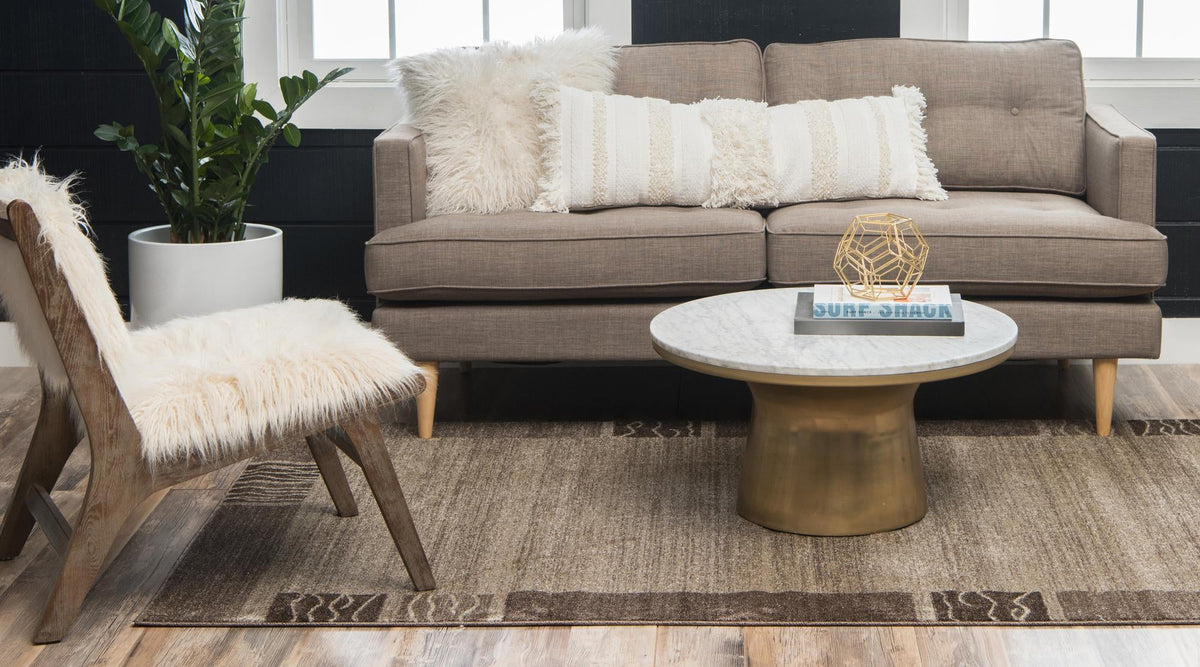 Studio Haven Collection Area Rug - Atelier Rectangle Dark Beige  lifestyle 11