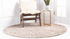 Venetian Tapestry Collection Area Rug -  Cannaregio Round Light Brown  lifestyle 40