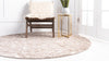 Venetian Tapestry Collection Area Rug -  Cannaregio Round Light Brown  lifestyle 44