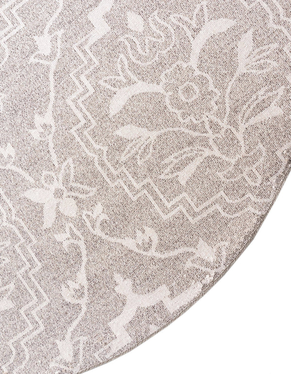 Venetian Tapestry Collection Area Rug -  Cannaregio Round Light Brown  lifestyle 50