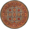 Persian Elegance Collection Area Rug -  Nain Round Light Blue  lifestyle 6
