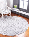 Venetian Tapestry Collection Area Rug -  Cannaregio Round Ivory  lifestyle 38