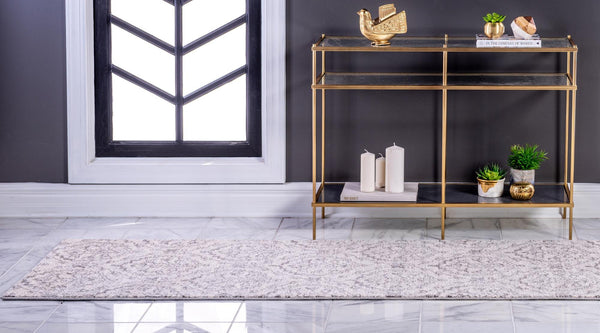 Venetian Tapestry Collection Area Rug -  Cannaregio Runner Ivory  lifestyle 71