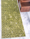 Venetian Tapestry Collection Area Rug -  Cannaregio Runner Light Green  lifestyle 56