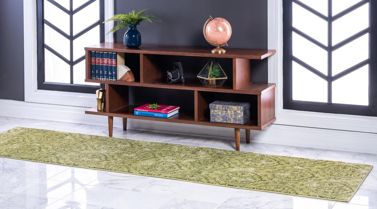 Venetian Tapestry Collection Area Rug -  Cannaregio Runner Light Green  lifestyle 65
