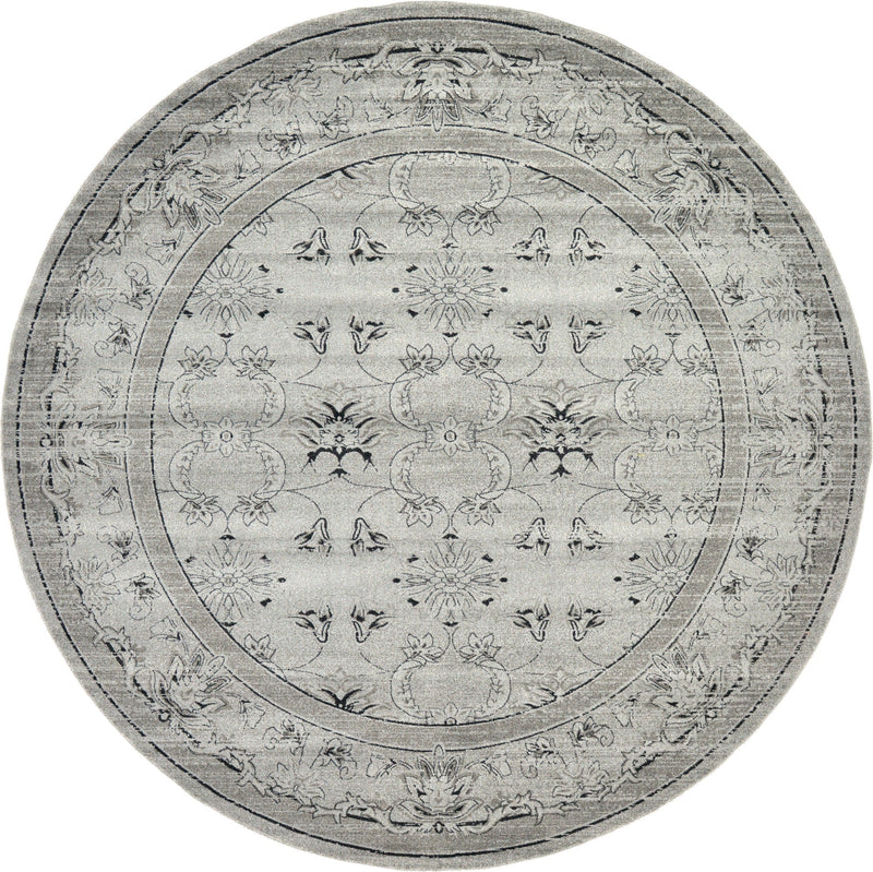Horizon Collection Area Rug -  Tundra Round Gray  lifestyle 12