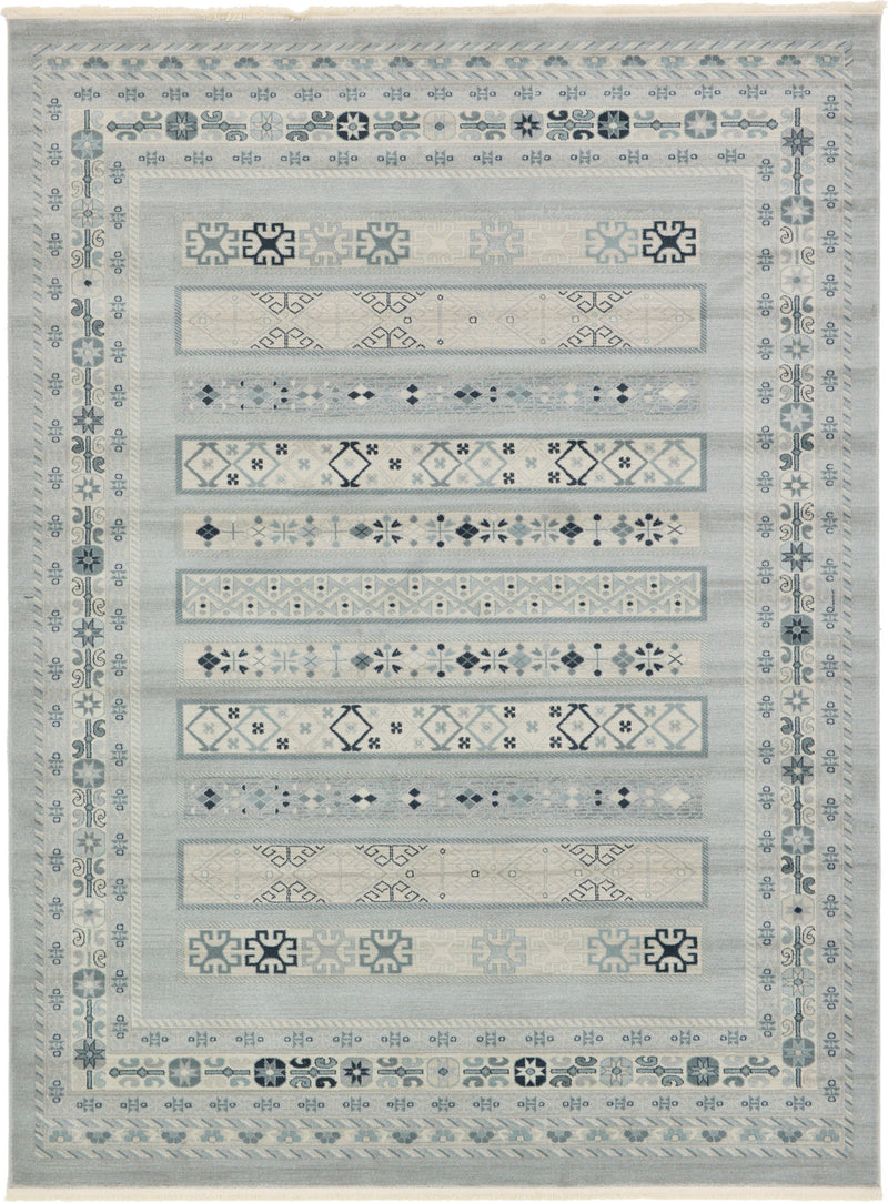 Zagros Oasis Collection Area Rug -  Masjed Rectangle Light Gray  lifestyle 2