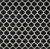 Lattice Gardens Collection Area Rug -  Bloomfield (Black) Square Black  lifestyle 16