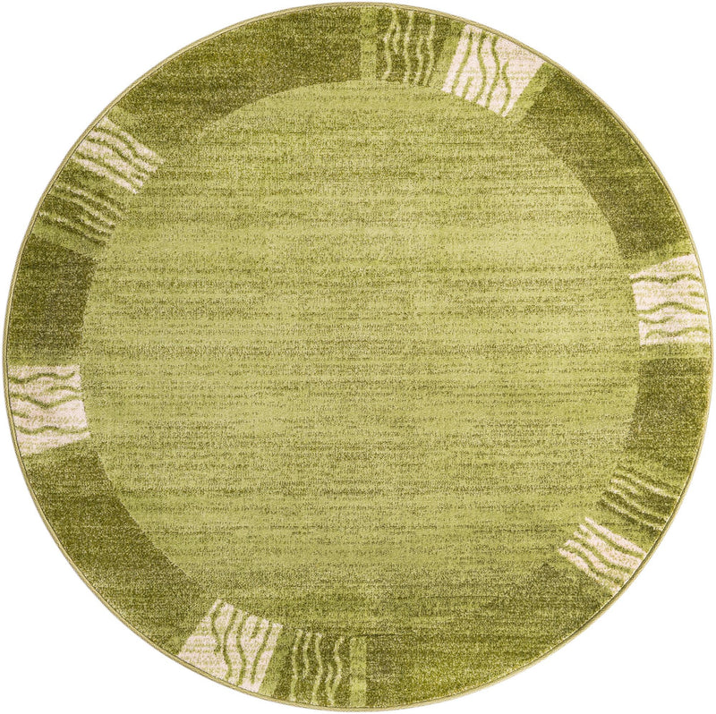 Studio Haven Collection Area Rug - Atelier Round Light Green  lifestyle 96