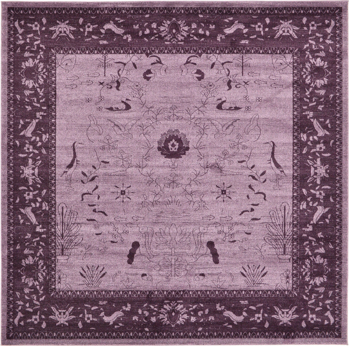 Horizon Collection Area Rug -  Apex (Purple) Square Purple  lifestyle 11