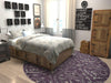 Venetian Tapestry Collection Area Rug -  Cannaregio Round Purple  lifestyle 59