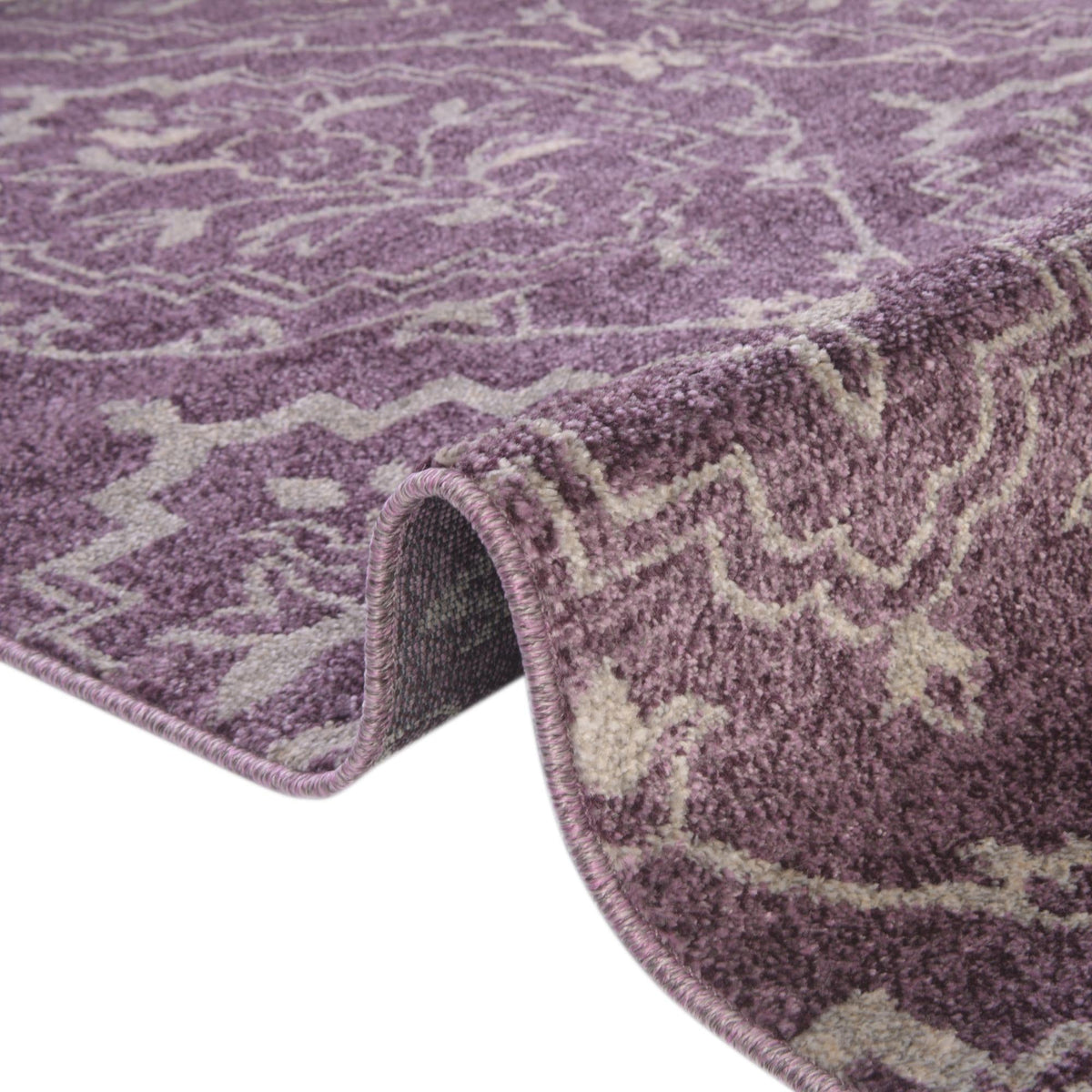 Venetian Tapestry Collection Area Rug -  Cannaregio Round Purple  lifestyle 88