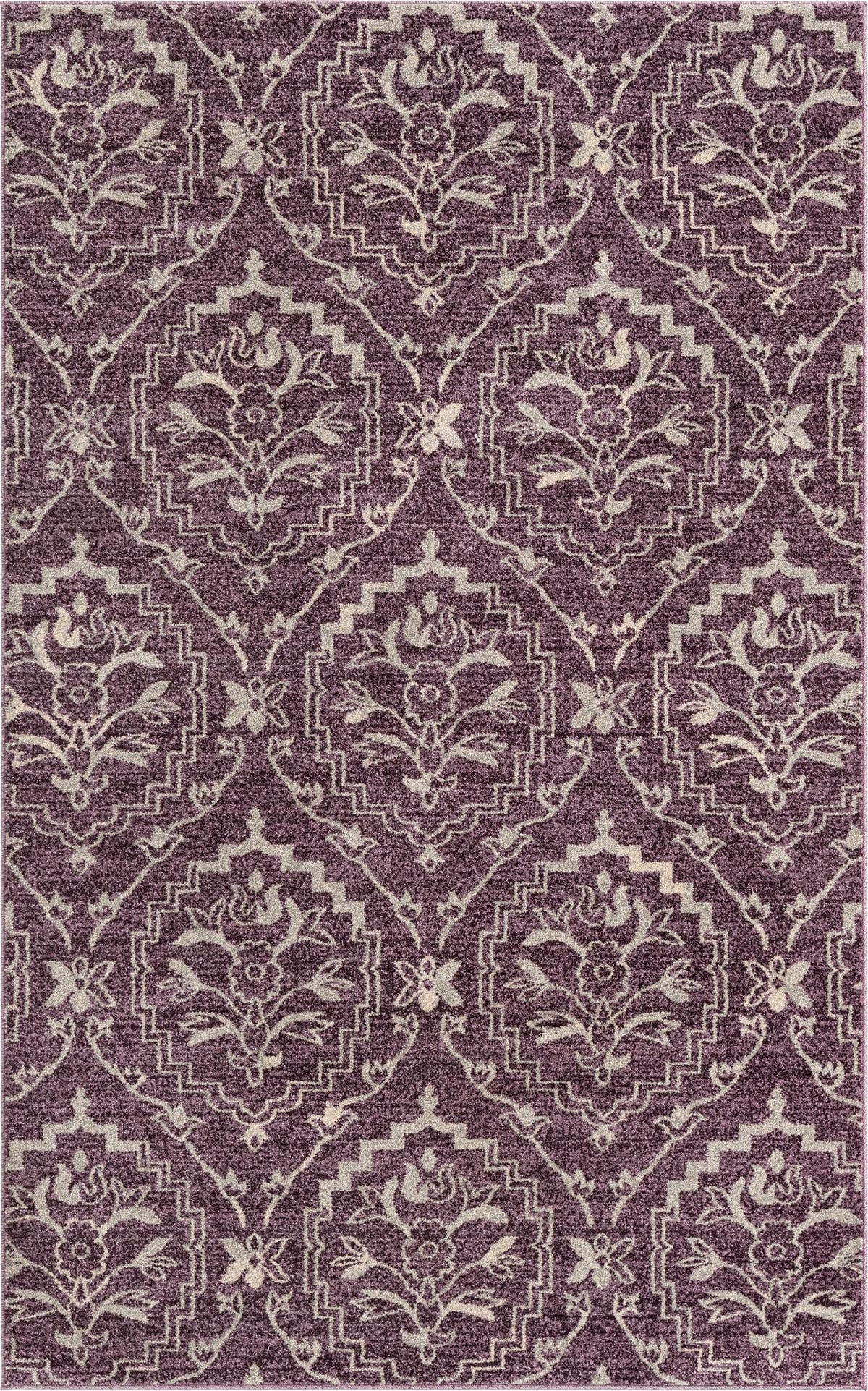 Venetian Tapestry Collection Area Rug -  Cannaregio Rectangle Purple  lifestyle 5