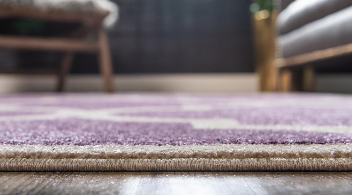Lattice Gardens Collection Area Rug -  Espaliera Rectangle Purple  lifestyle 20