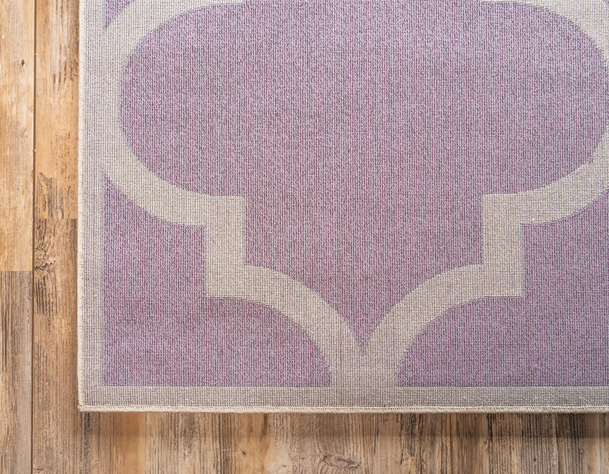 Lattice Gardens Collection Area Rug -  Espaliera Rectangle Purple  lifestyle 40