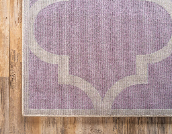 Lattice Gardens Collection Area Rug -  Espaliera Rectangle Purple  lifestyle 40