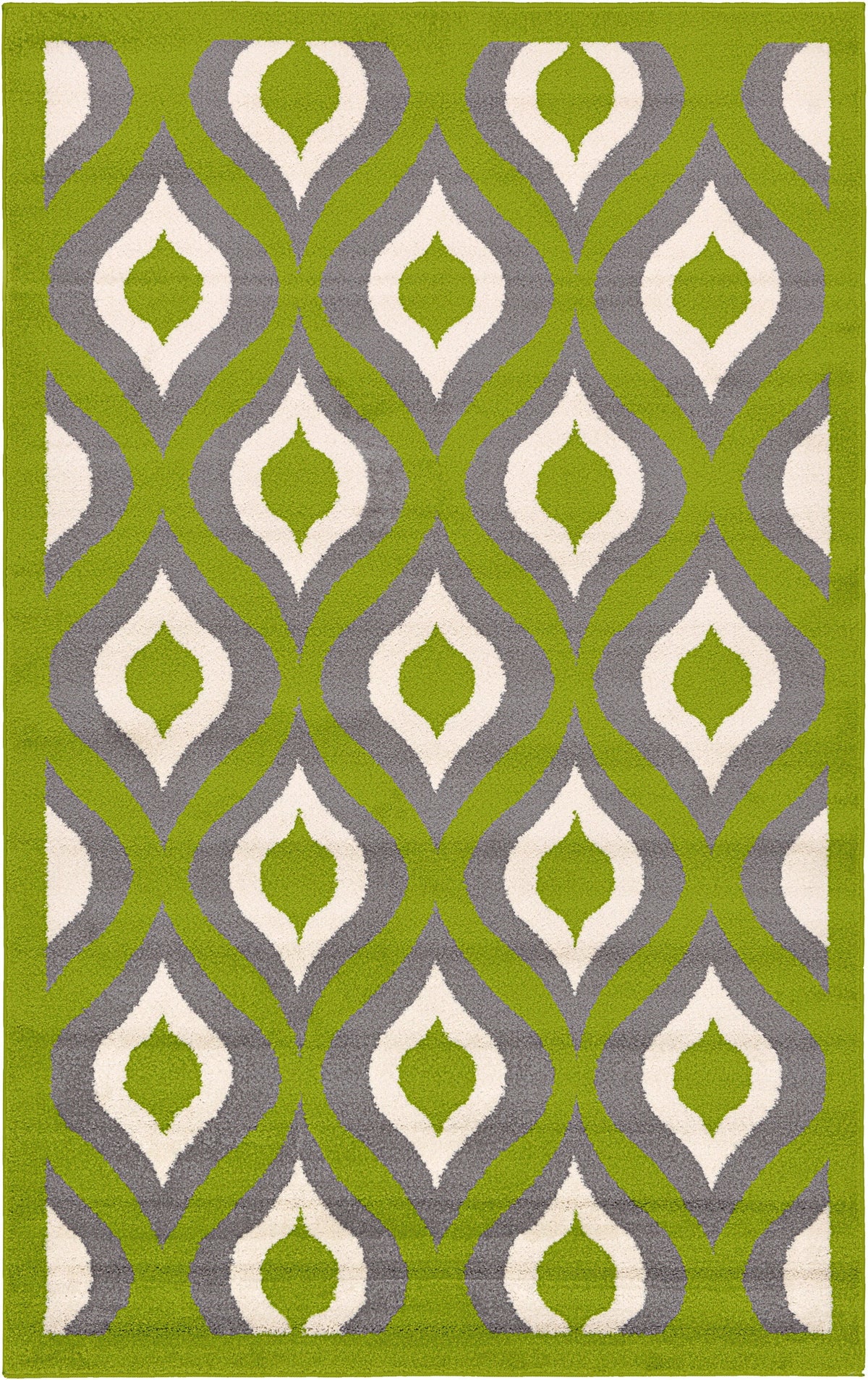 Lattice Gardens Collection Area Rug -  Bowertown Rectangle Green Main