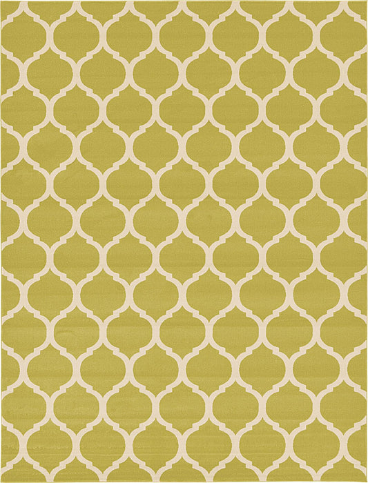 Lattice Gardens Collection Area Rug -  Bloomfield (Olive) Rectangle Olive Main